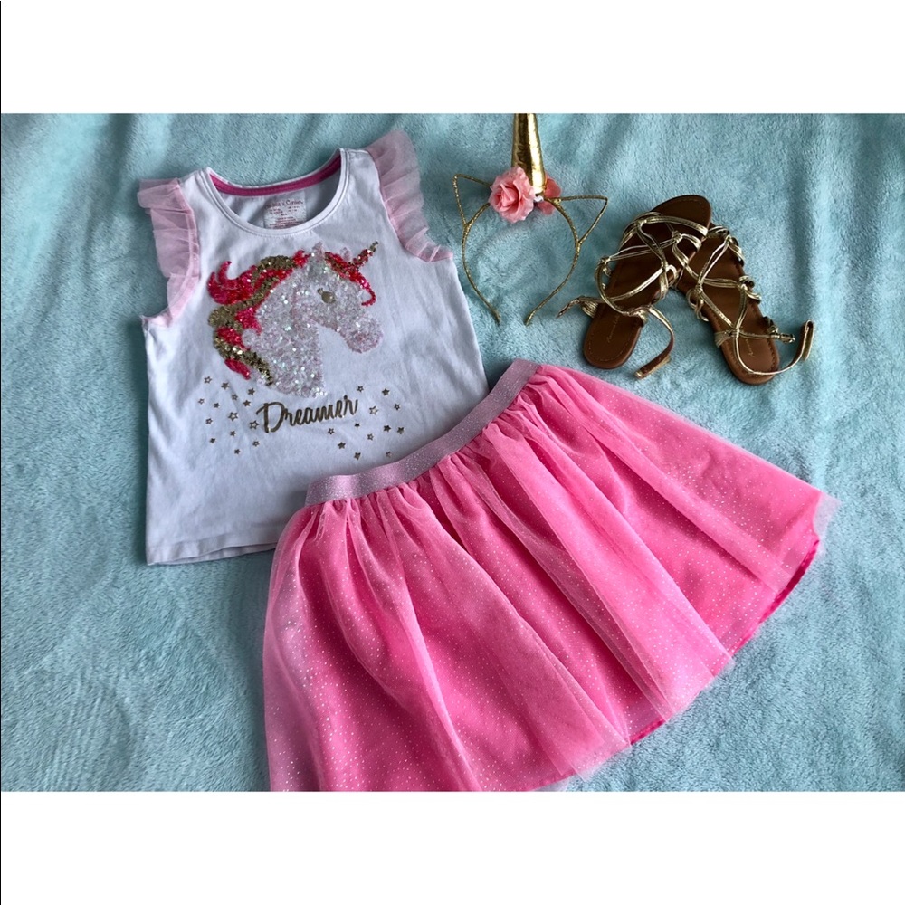 Not For Sale- Traded❤️Unicorn Top & Glitter Tutu